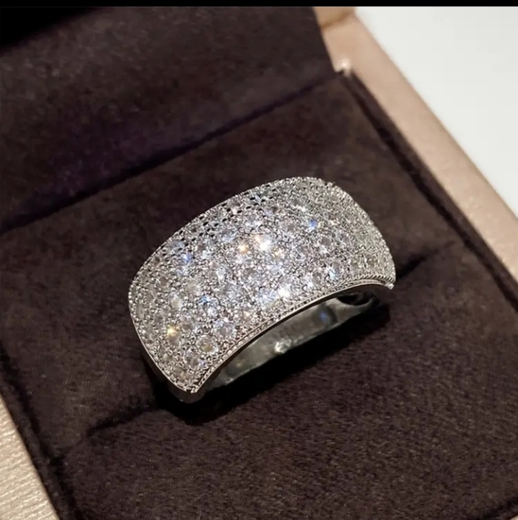 Sterling Silver Pave Ring - Picture 3 of 8